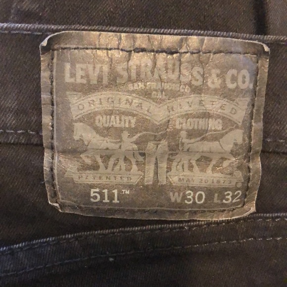 Men's Black Denim Jeans 511 Levi's - Picture 2 of 5
